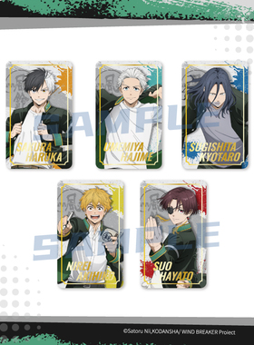 【现货ANIPLEX】WIND BREAKER 防风铃 盲抽方形浮雕烫金徽章 吧唧