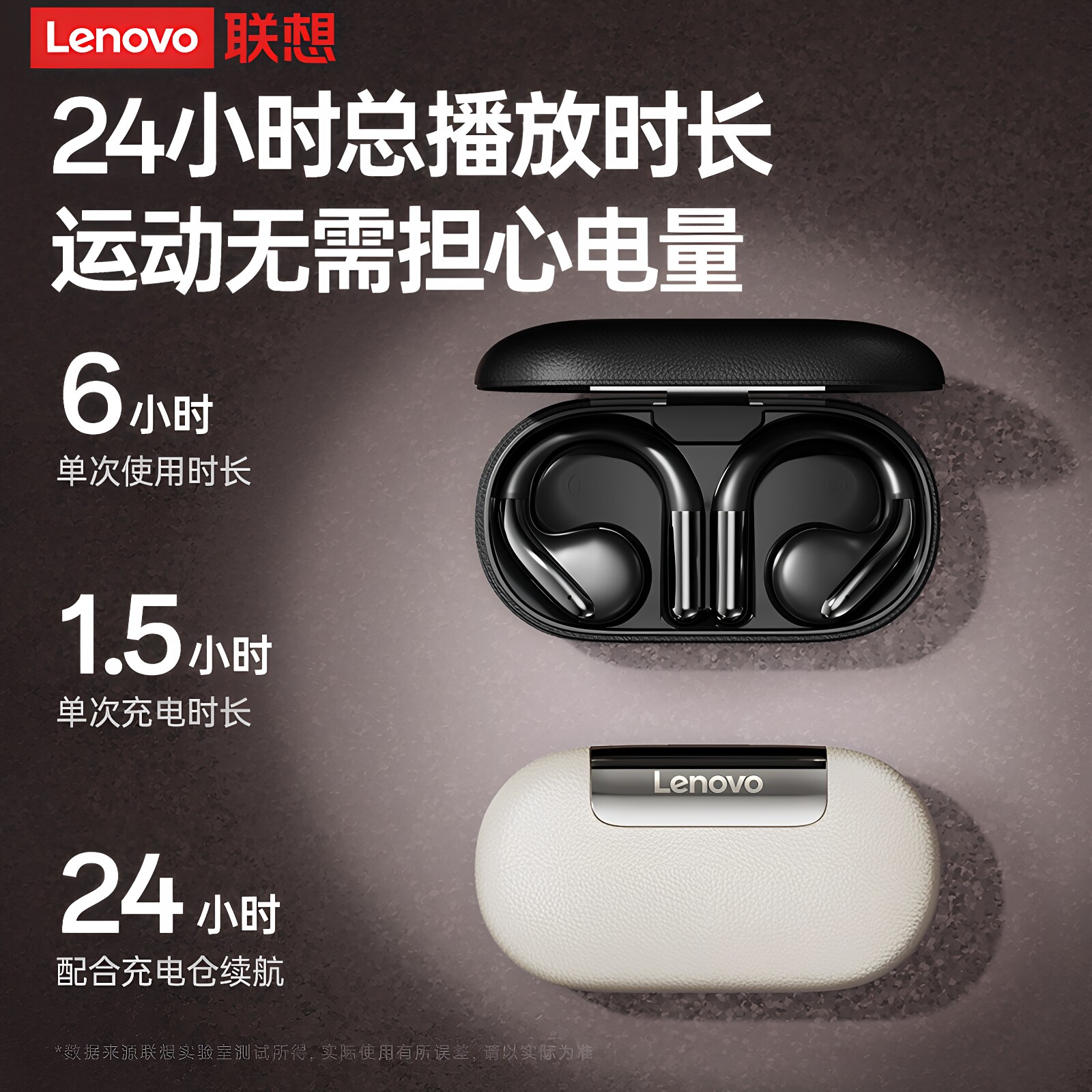 Lenovo/联想EA360蓝牙耳机无线挂耳式运动跑步健身甩不掉2026新款