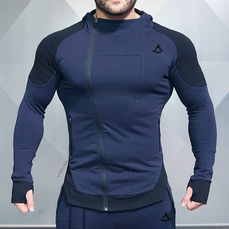 Muscle Fitness McCann Long Sleeve Jacket Cardigan Hooded Swe