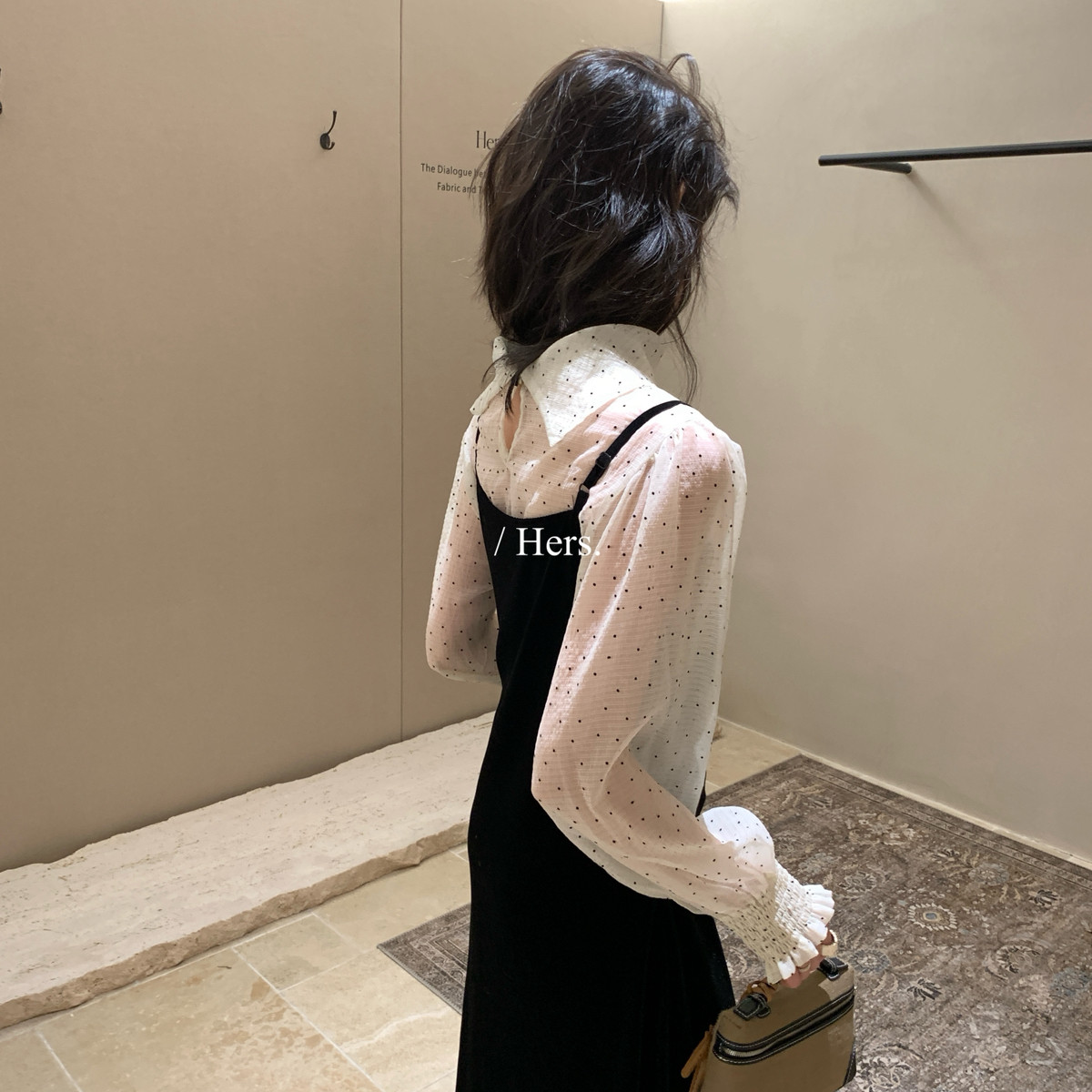 Hers-秋上新气质两件套波点时尚套装
