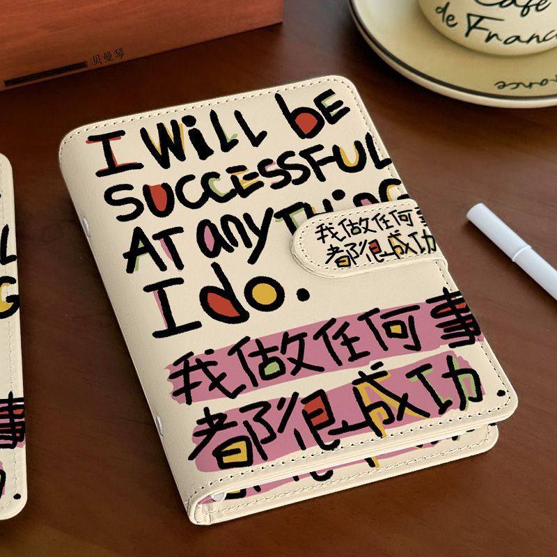 A5记事本软皮手账本a5笔记本日记本磁吸搭扣超厚日记本学生用可拆卸PU材质耐脏空白内页可替换办公用文字创意