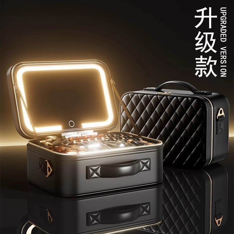 高级大镜子手提化妆包女