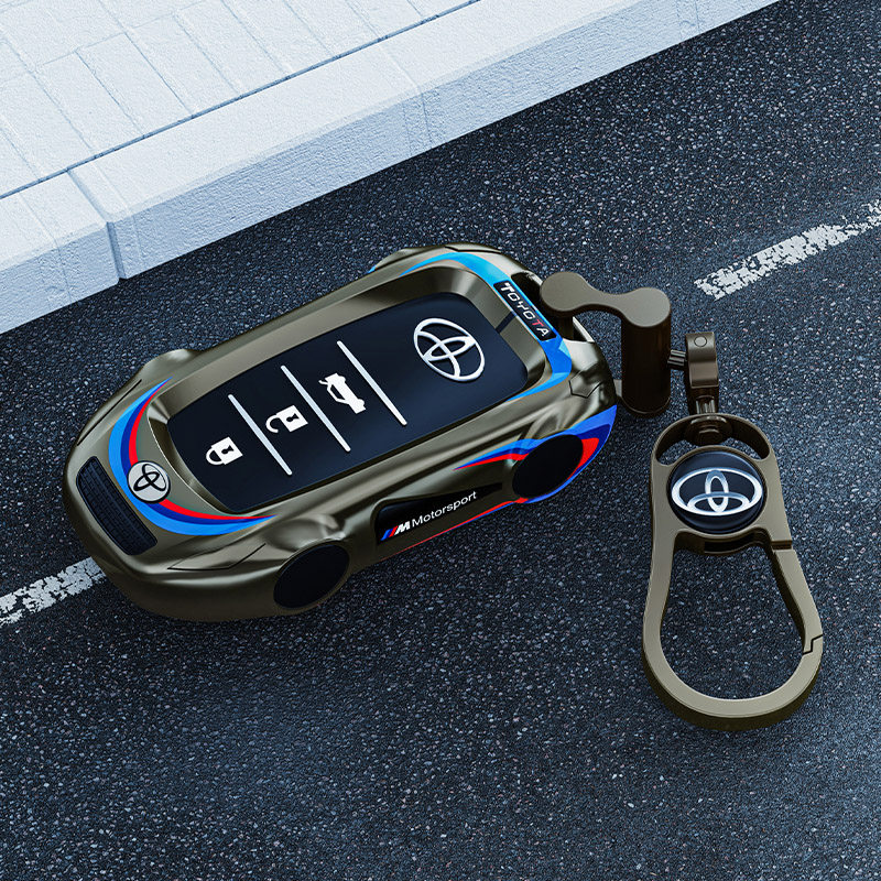 适用丰田陆巡钥匙套GXR兰德酷路泽4000高档LC300汽车包壳扣男士