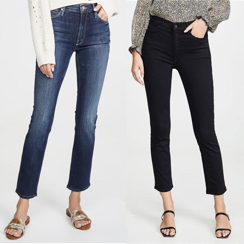 mother黑色直筒高腰加绒加厚牛仔裤女显瘦阔腿秋季新款紧身九分裤在类目 女装/女士精品, 牛仔裤中 - 来自Buy2taobao.com提供专业的淘宝代购服务