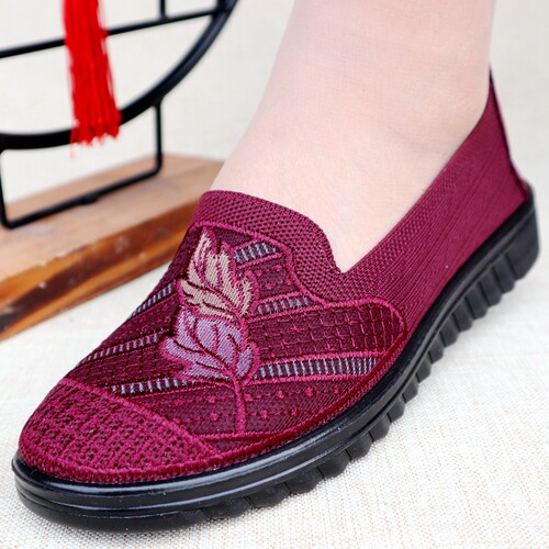 老北京布鞋春秋季透气网面中老年