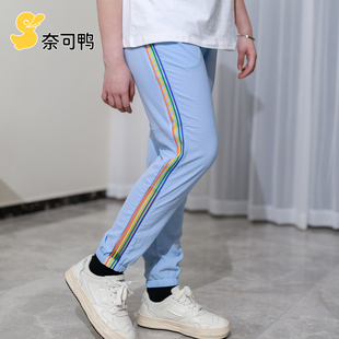 胖女童防蚊裤2024夏季薄款宽松运动裤胖女孩中大童加肥加大裤子