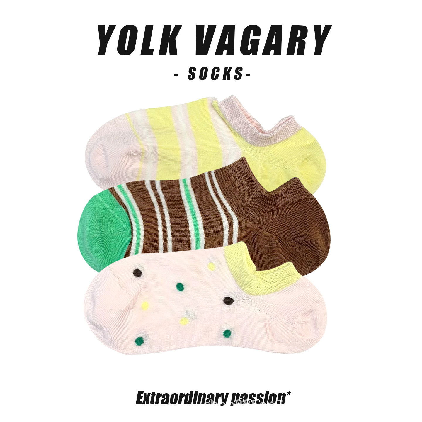 yolkvagary夏季复古船运动袜
