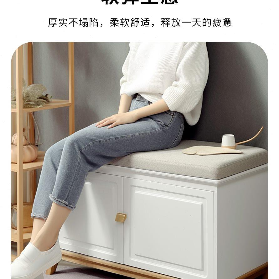 穿鞋柜垫子门口换鞋凳坐垫入户玄关卡座软包定制榻榻米飘窗海绵垫