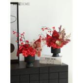 2026新年装 饰发财红果假花彷真花客厅摆设春节年宵花艺摆件乔迁花