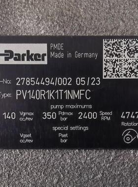 现货PV140R1K1T1NMFC # //派克液压泵齿轮泵叶片泵