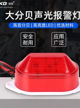 报警器12v24v声光报警喇叭警笛声光警号指示信号灯菱形通电即报警