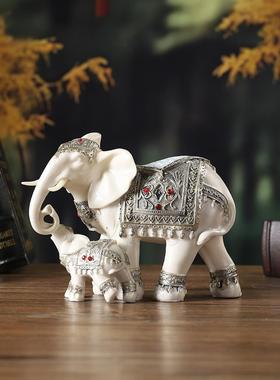 创意招财大象摆件桌面装饰高档大气上档次家居客厅玄关电视柜摆设