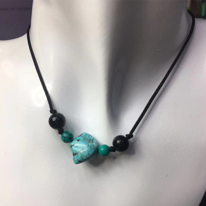 KHAM MAN DING ZHEN의 같은 청록색 목걸이 소년을위한 티베트 티베트 새해 선물 새로운 중국 스타일 펜던트 목걸이