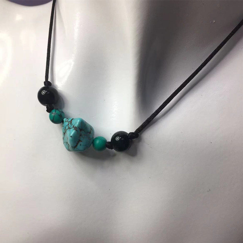 KHAM MAN DING ZHEN의 같은 청록색 목걸이 소년을위한 티베트 티베트 새해 선물 새로운 중국 스타일 펜던트 목걸이