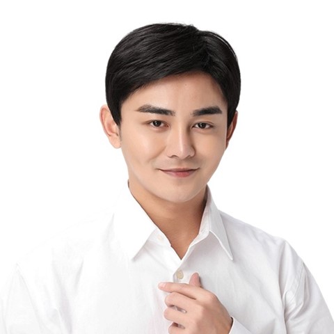 假发男真发短发韩版帅气中老年自然偏分男士假发套真人发丝全头套