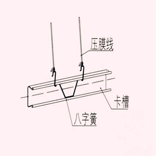 双钩挂绳大棚引线簧十字夹压紧卡扣拉钩固定双勾绳大棚压顶簧园艺