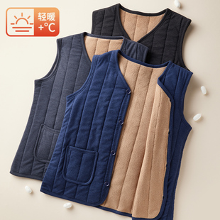 捡漏清货,加厚男士保暖马甲爸爸爷爷内穿背心中老年老头坎肩秋冬