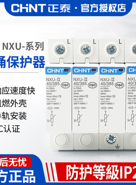 正泰 NXU-Ⅱ 40kA/385V 2 4P 家用/工业 浪涌保护器防雷器NU6-Ⅱ