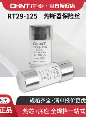 正泰保险丝熔断器熔芯子RT29-125(RT19-125) 22*58mm热熔器RT14
