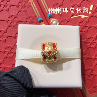 7-7.5折 周大福专柜代购故宫系列遂心如意鎏彩黄金足金转运珠定价