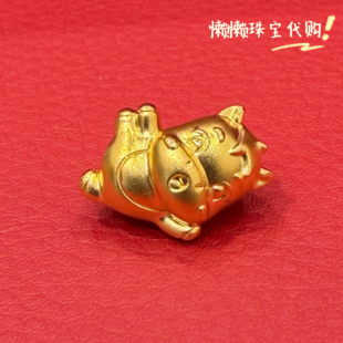 7-7.5折 周大福专柜代购 生肖马舞蹈芭蕾马足金黄金转运珠吊坠