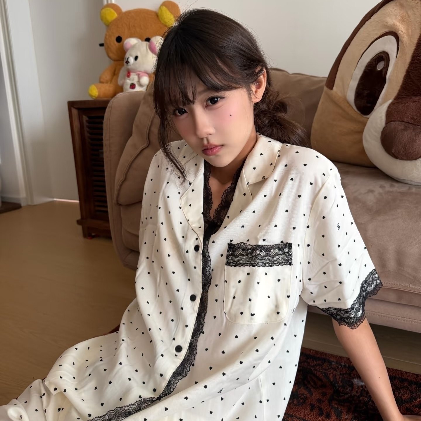 韩版维家同款甜美爱心蕾