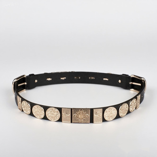 十叁月汉服配饰圆领袍腰带男革带明制锦衣卫飞鱼服皮带双扣可调节