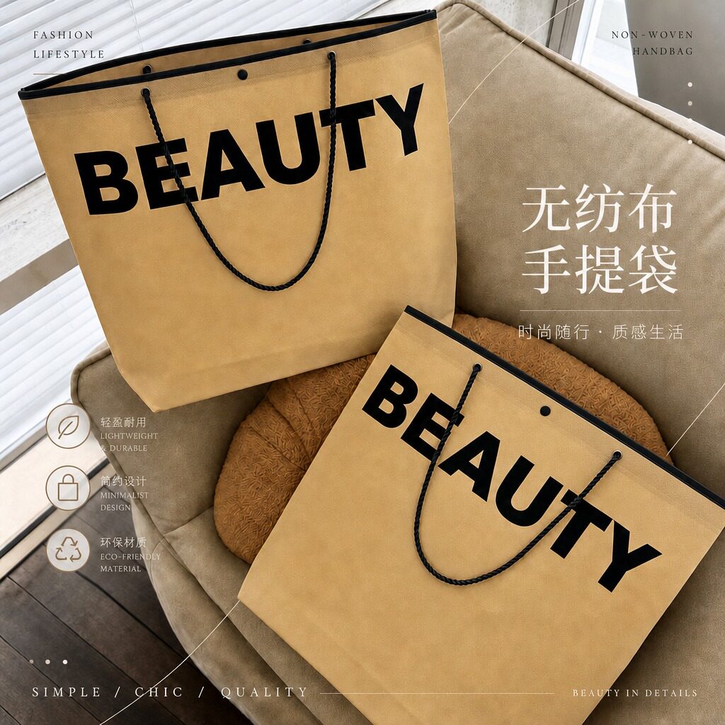 服装店手提袋定制抽绳无纺布包装袋子女装购物袋大容量礼品袋X373