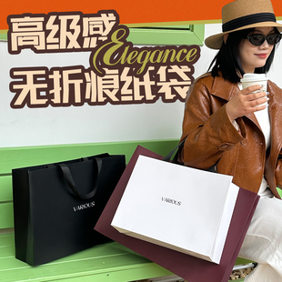 高档服装店手提袋定制纸袋时尚女装店打包袋加厚购物袋礼品袋R130