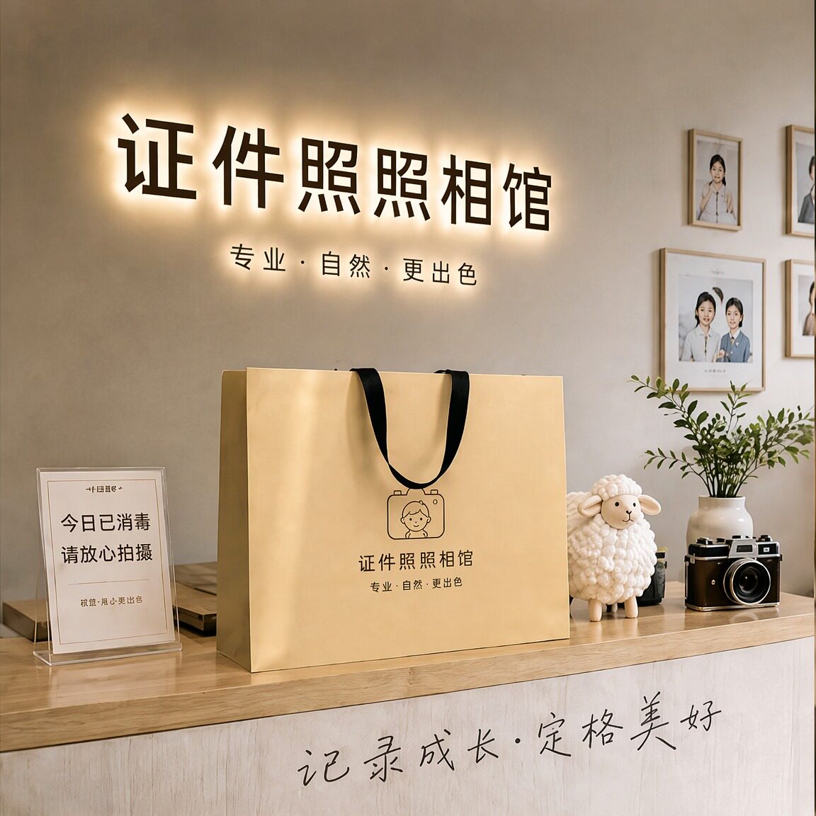 精致伴手礼手提袋证件照利落喜糖礼品袋厚实包装袋定制打包袋Y610
