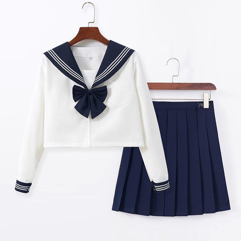 连云港衣世家服饰有限公司jk制服绀领白三本水手服jk校供感jk套装