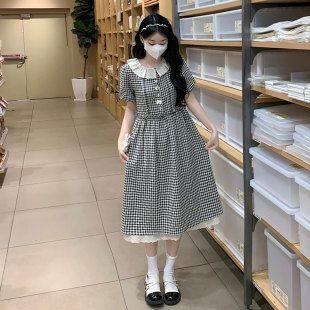 裙子 学院风格 子连衣裙女夏装 新款 宽松甜美学生收腰显瘦气质中长款