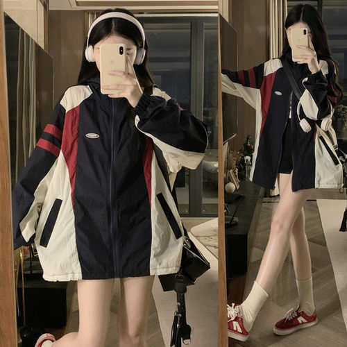 拼色休闲防晒衣女2026夏季新款