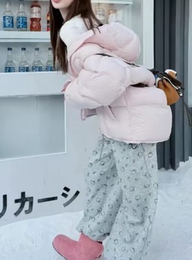 一善连帽北方抗寒可爱面包保暖羽绒服外套6688