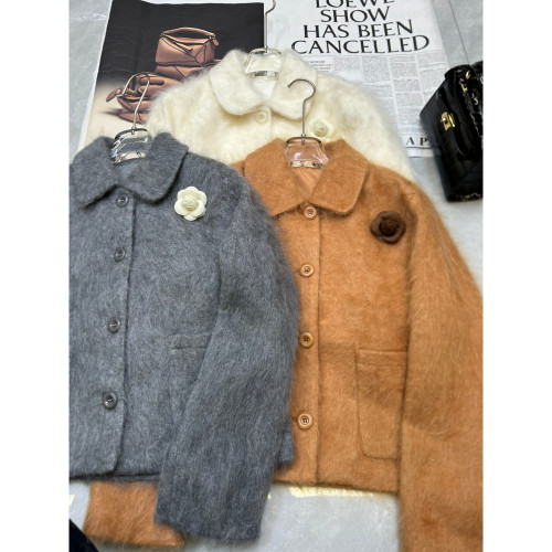 一善服饰冬上新轻奢高级自带柔光滤镜短外套J3051