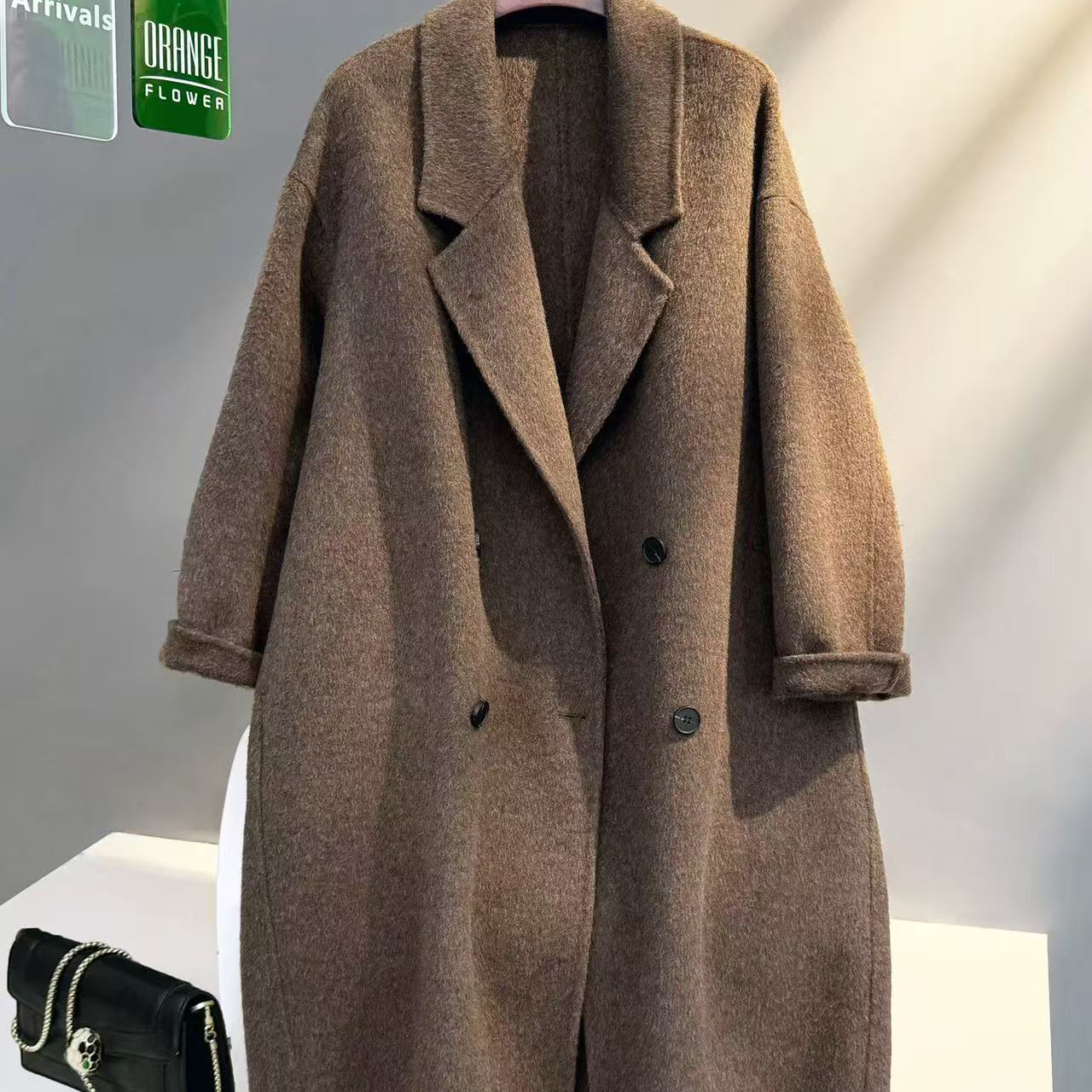 善韩系简约百搭长毛四扣经典百搭羊毛外套（含100羊毛）YS3-n299