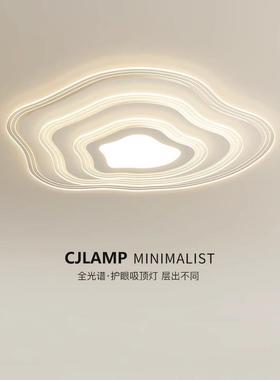 An extremely simple living room cloud with a modern lighty a