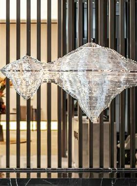 Customize the chandeliers at the front of the hotel and talk