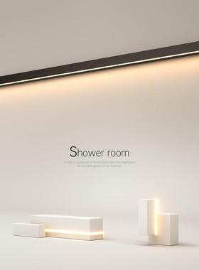 A light for the modern Led mirror, free of the punctuated ba