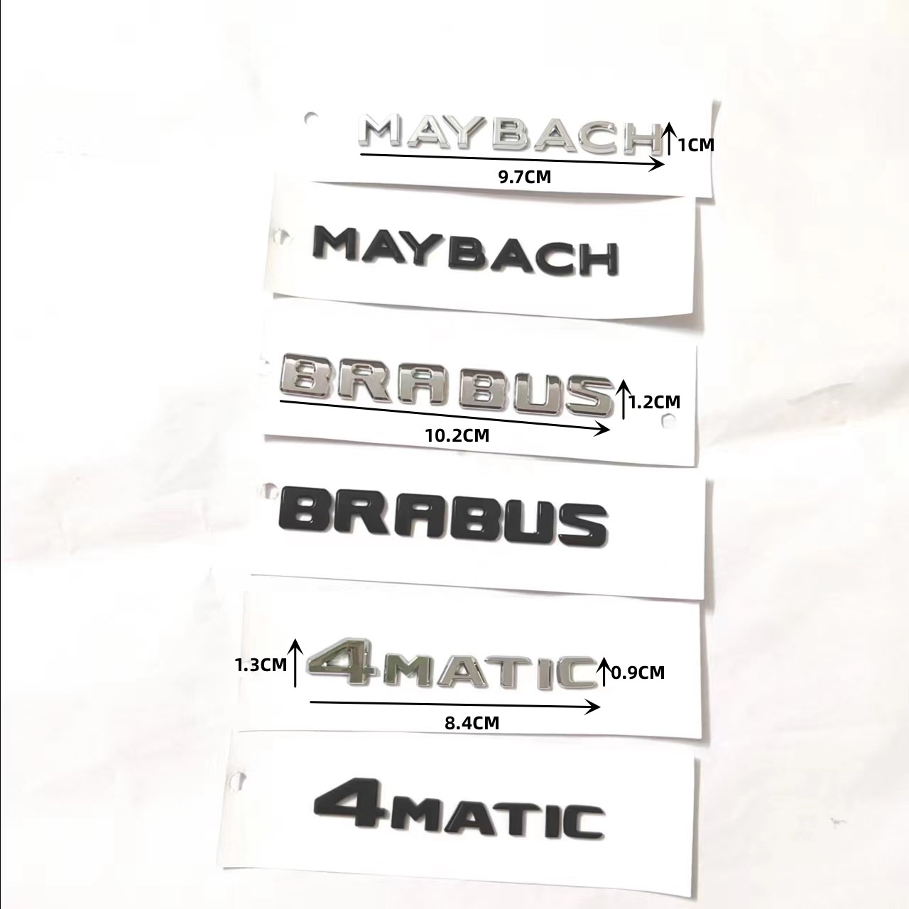 适用于奔驰中控台车标贴ABCES级改装4MATIC BRABUS MAYBACH内饰贴