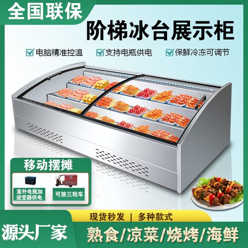 摆摊冰柜烧烤炸串冷藏冷冻展示柜商用三轮车台面柜保鲜柜移动冰箱