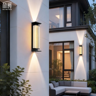 户外壁灯防水别墅大门两侧柱子围墙灯太阳能壁挂灯室外花园庭院灯