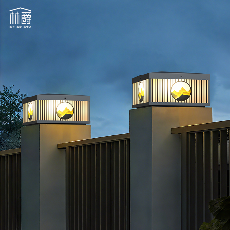 太阳能柱头灯户外防水