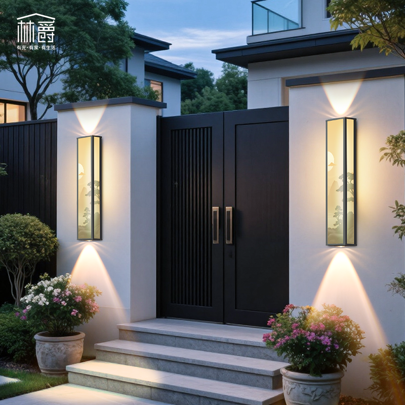 新中式太阳能户外壁灯防水
