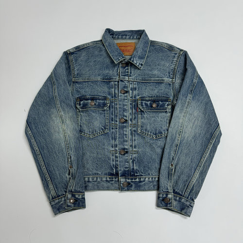 cleanfit水洗深蓝石磨大理石纹90s水洗复古日本牛仔夹克外套男女