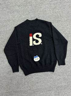 IS 1980s 三宅风格毛衣 羊毛呢秋冬针织保暖型复古休闲cleanfit风