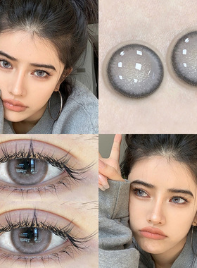 买一送四】亚裔灰色美瞳半年抛女大直径混血温柔隐形眼镜旗舰店TN
