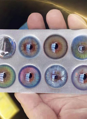 亚裔混血蓝灰色美瞳日抛10片装女温柔大直径30片次抛隐形眼镜盒TN