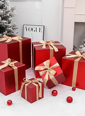 圣诞节新年元旦装饰红色礼品