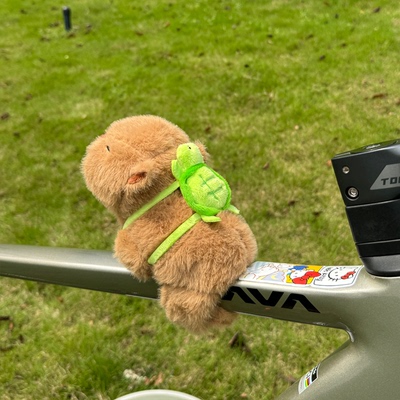 车载摆件卡皮巴拉公路自行车